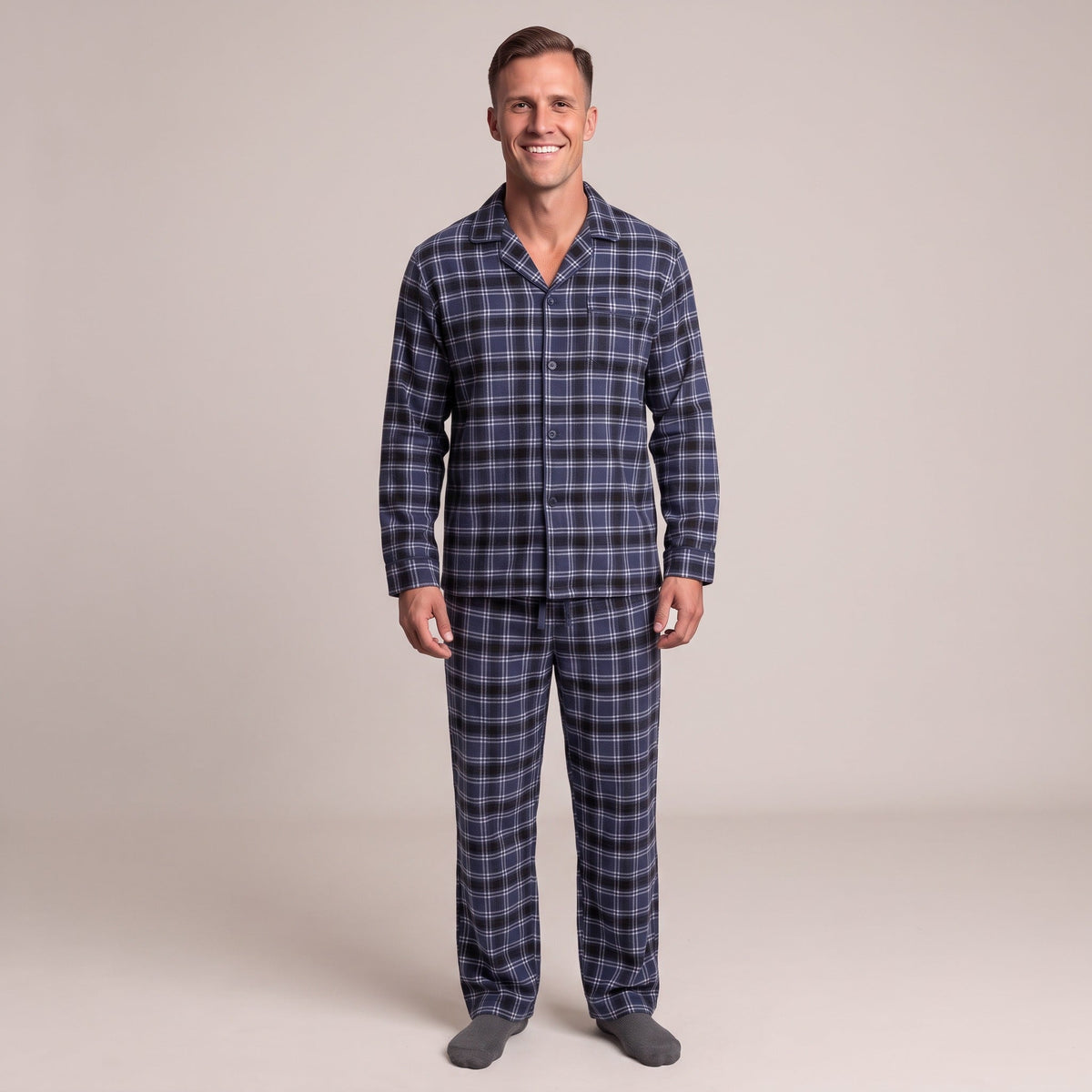 Pyjama Heren van Flanel | Ruitpatroon | 3 Kleuren