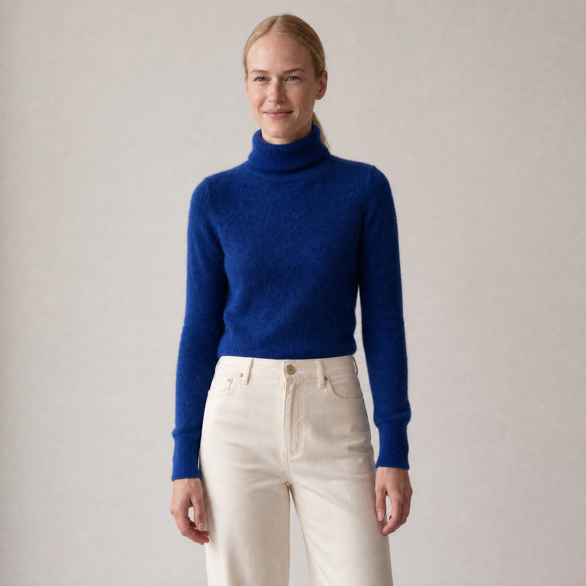 Zachte Coltrui Dames met Geribde Boorden | Pluizig Gebreid | 13 Kleuren