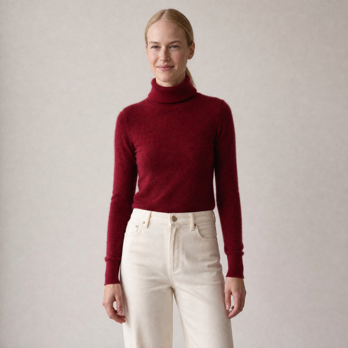 Zachte Coltrui Dames met Geribde Boorden | Pluizig Gebreid | 13 Kleuren