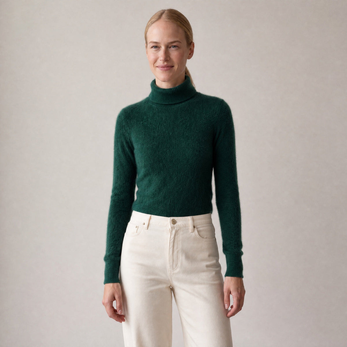 Zachte Coltrui Dames met Geribde Boorden | Pluizig Gebreid | 13 Kleuren