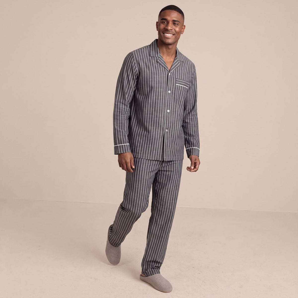 Gestreepte Pyjama Heren | Knoopsluiting | 2 Kleuren