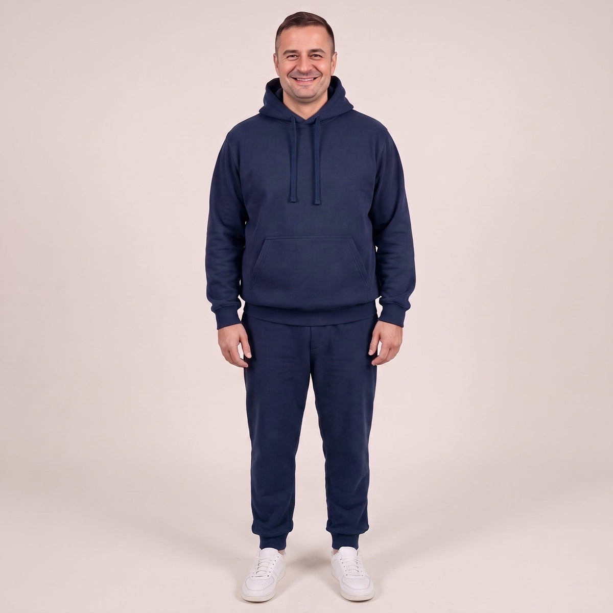 Viscose Huispak Heren | Hoodie en Joggingbroek | Marineblauw