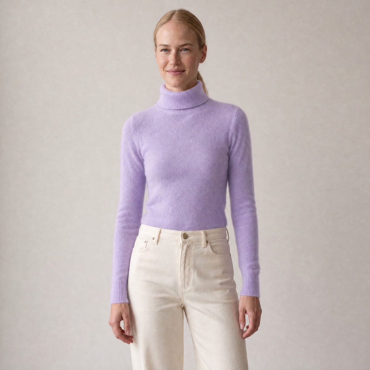 Zachte Coltrui Dames met Geribde Boorden | Pluizig Gebreid | 13 Kleuren
