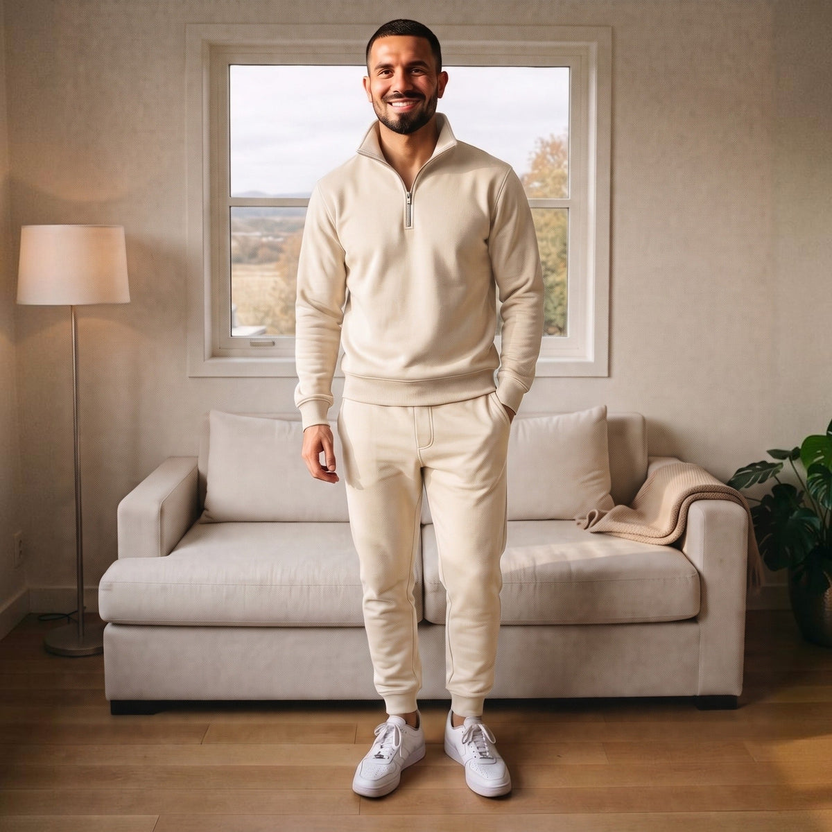 Trainingspak Heren met Halve Rits | Sweater en Joggingbroek | 4 Kleuren