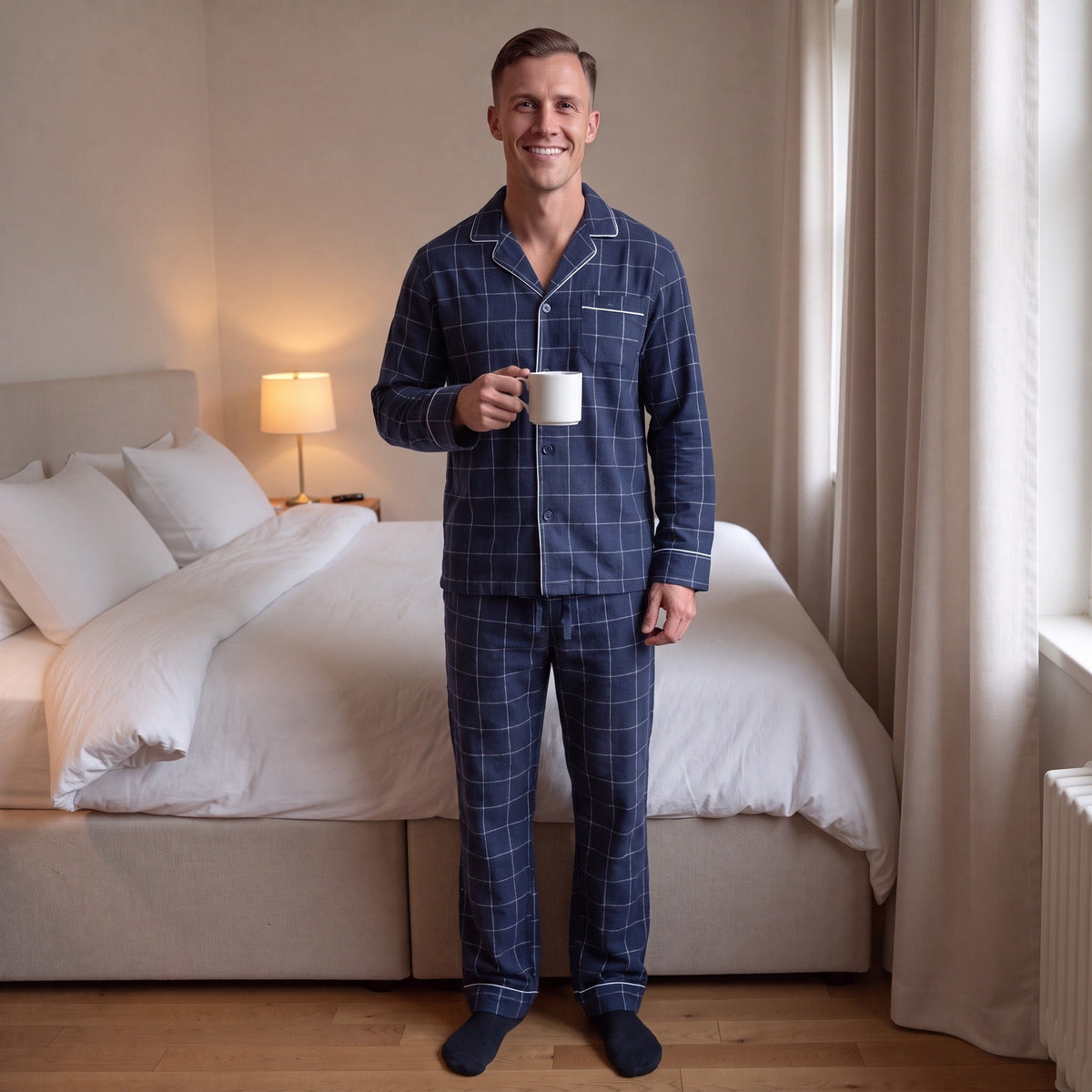Pyjama Heren van Flanel | Ruitpatroon | 3 Kleuren