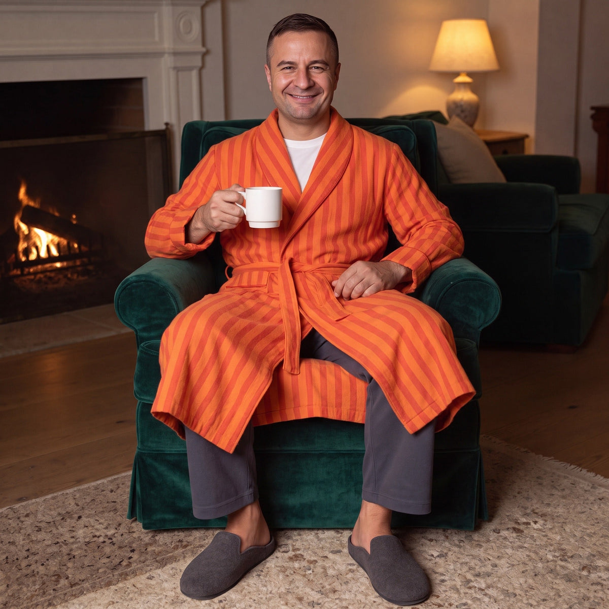 Flanellen Kamerjas Heren | Ceintuur | 3 Kleuren