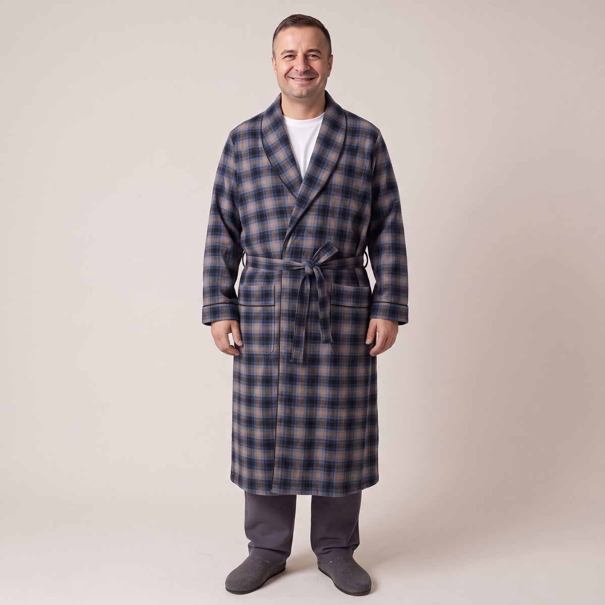 Flanellen Kamerjas Heren | Ceintuur | 3 Kleuren