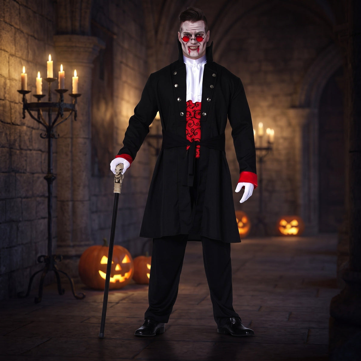 Vampier Pak Heren | Jas met Hemd | Jabot | Broek