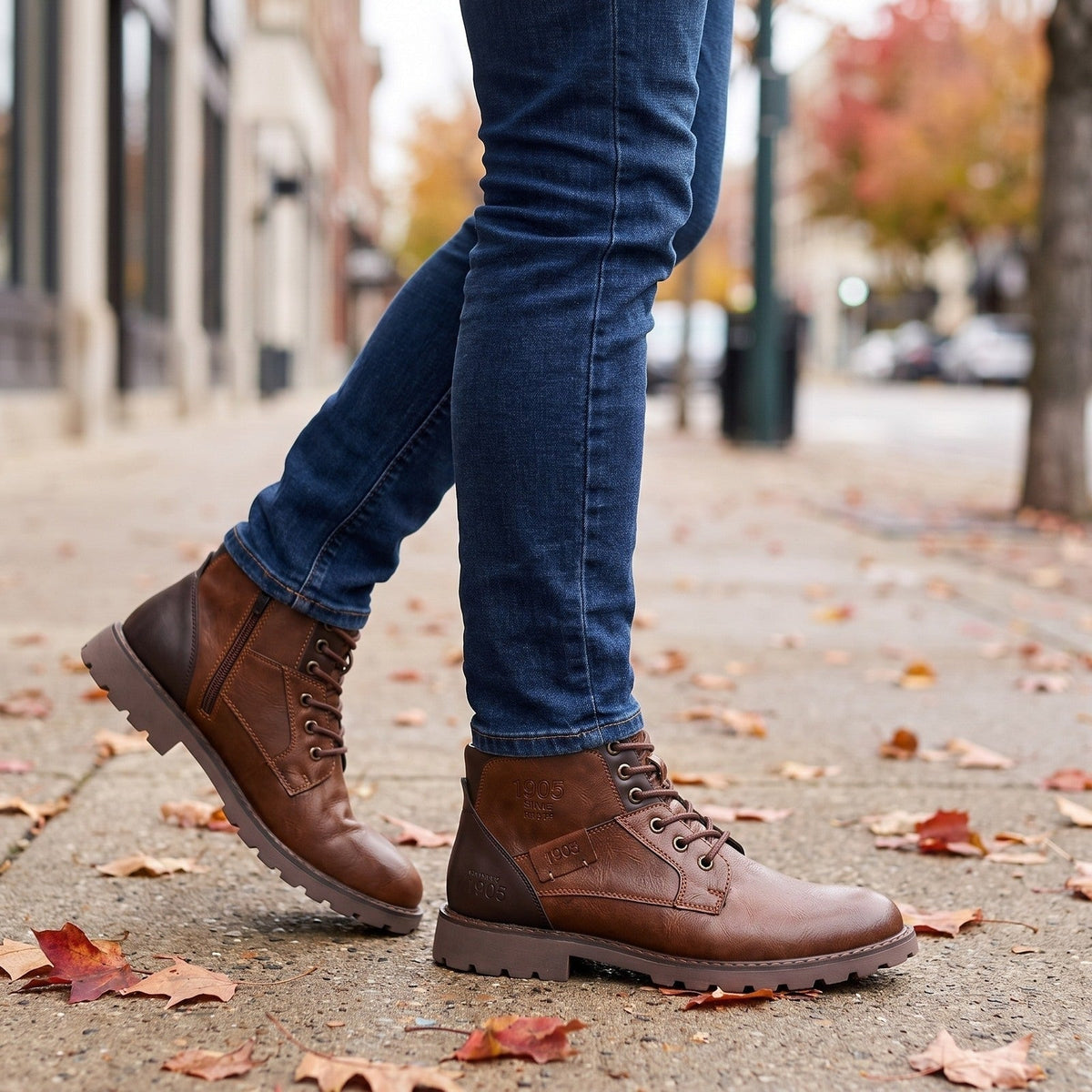 Boots Heren | Veters | Zijrits | Contrastdetails