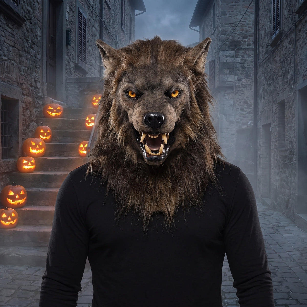 Weerwolf Masker | Latex | Volledig Hoofd | Vacht | Slagtanden