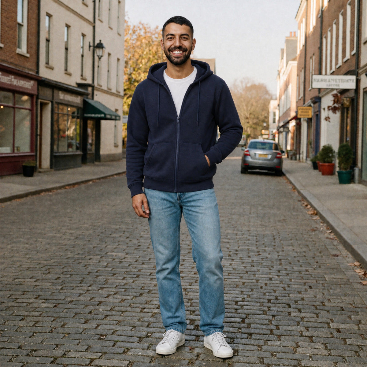 Hoodie met Doorlopende Rits Heren | Trekkoord | 7 Kleuren