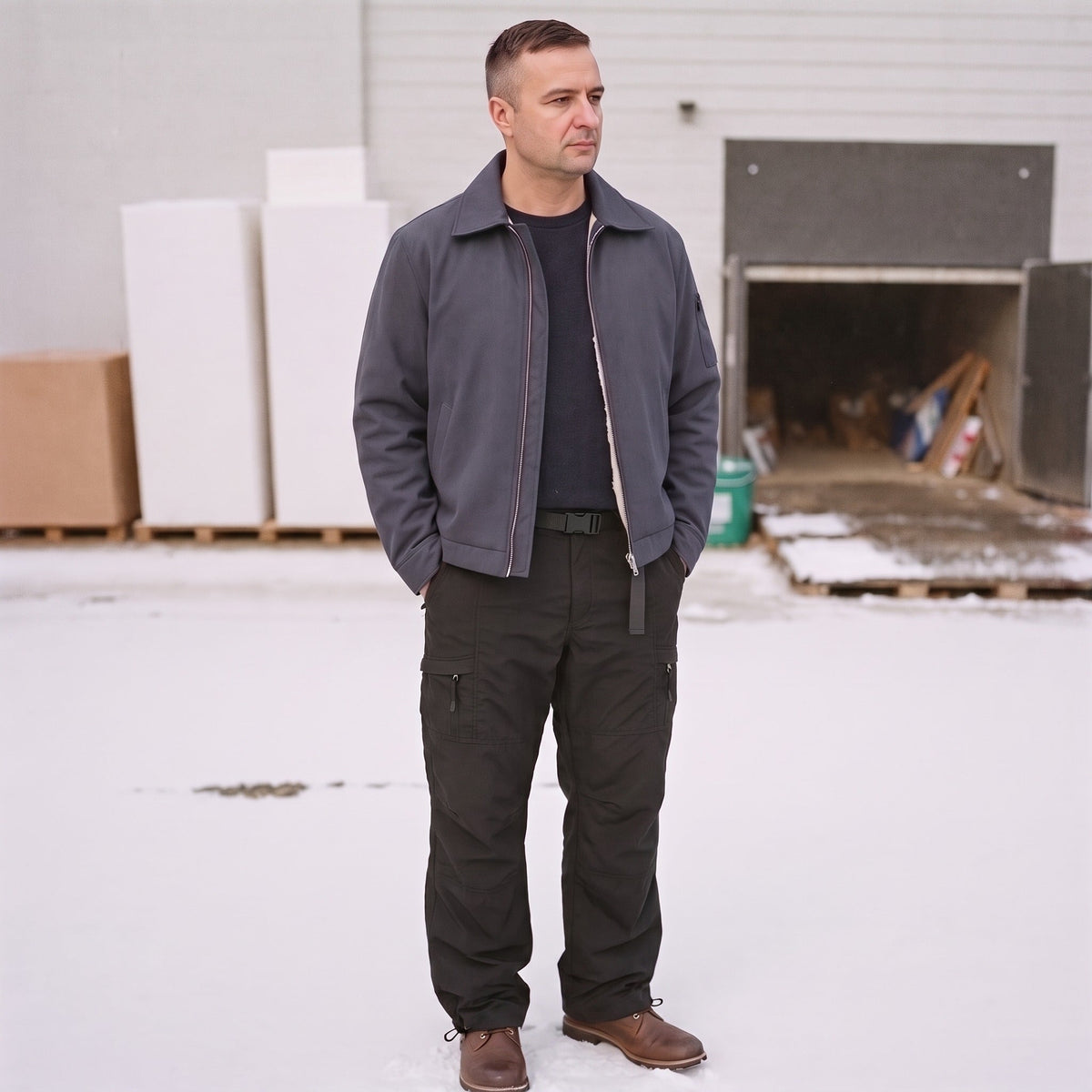 Thermobroek Heren | Fleecevoering | Cargo | Riem