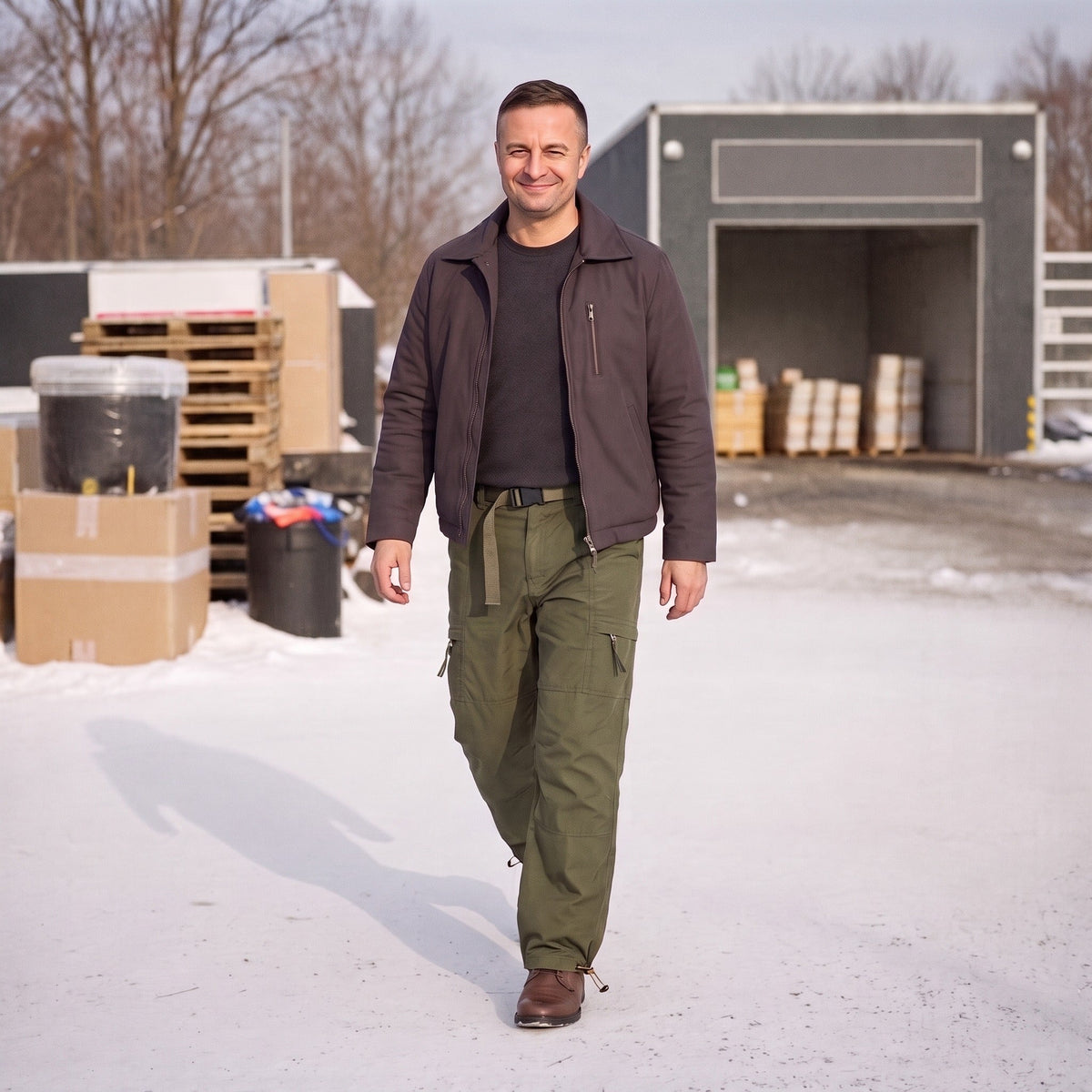 Thermobroek Heren | Fleecevoering | Cargo | Riem
