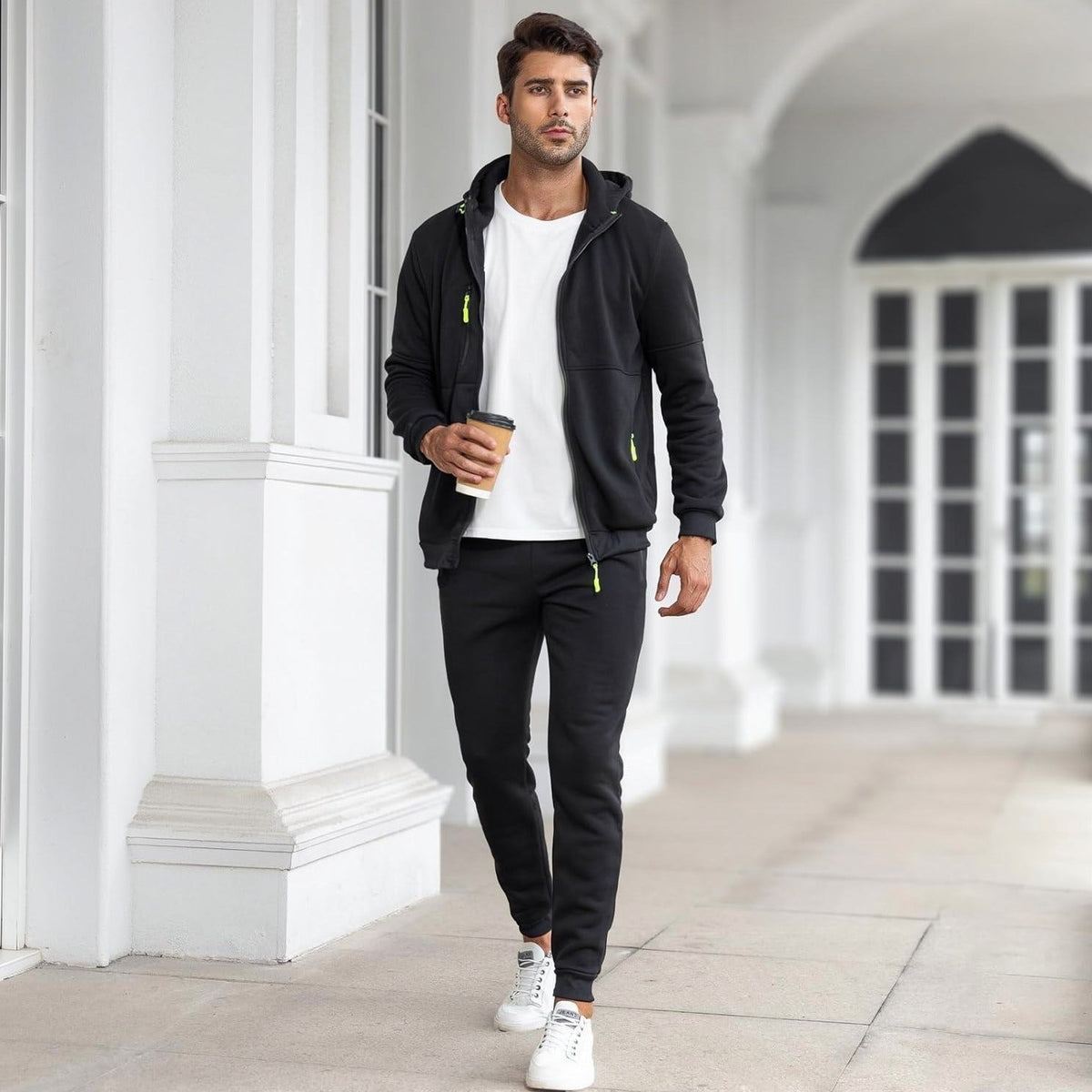 Joggingpak Heren met Ritszakken | Hoodie met Rits | 4 Kleuren