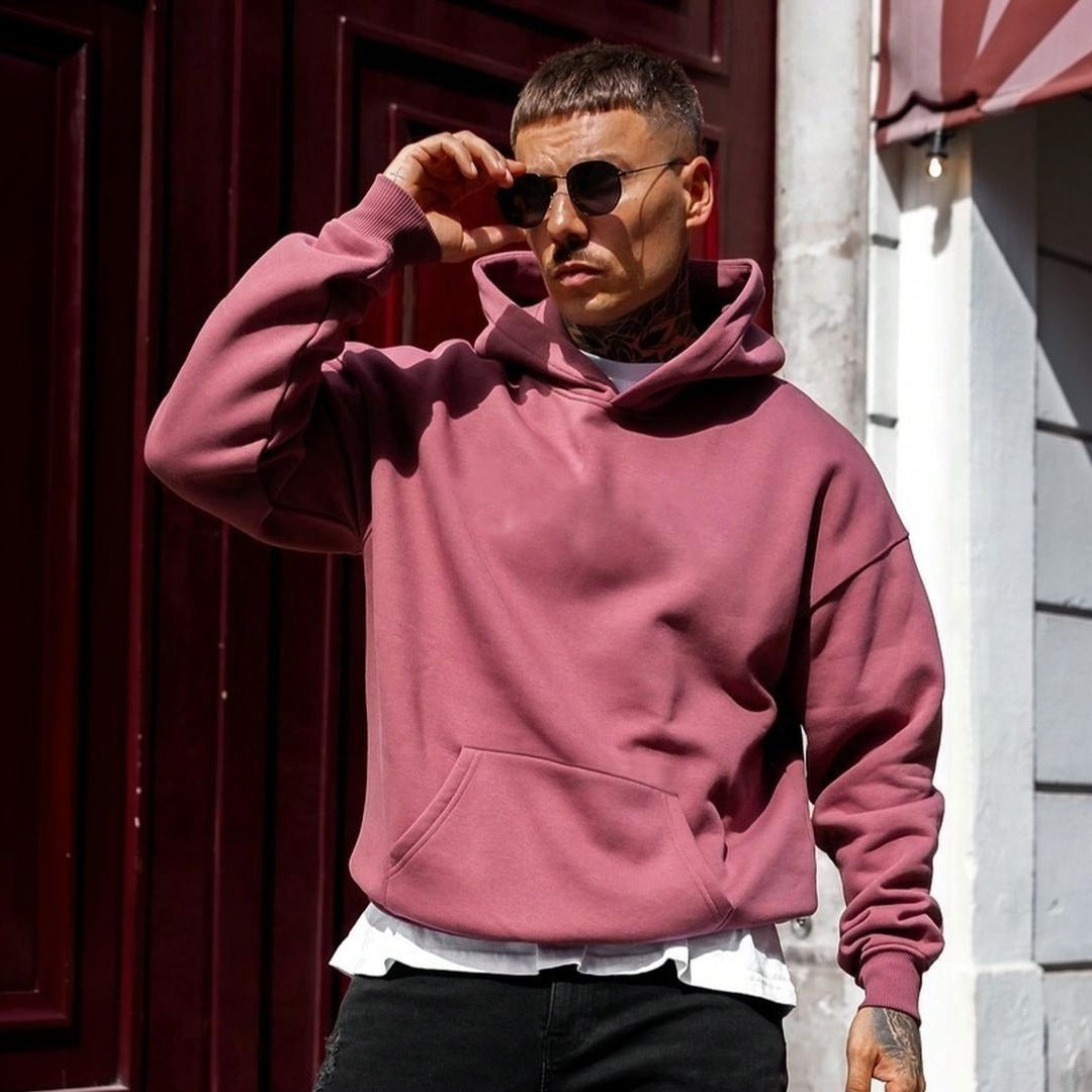 Effen Hoodie Heren tot 5XL | Kangoeroezak | 6 Kleuren
