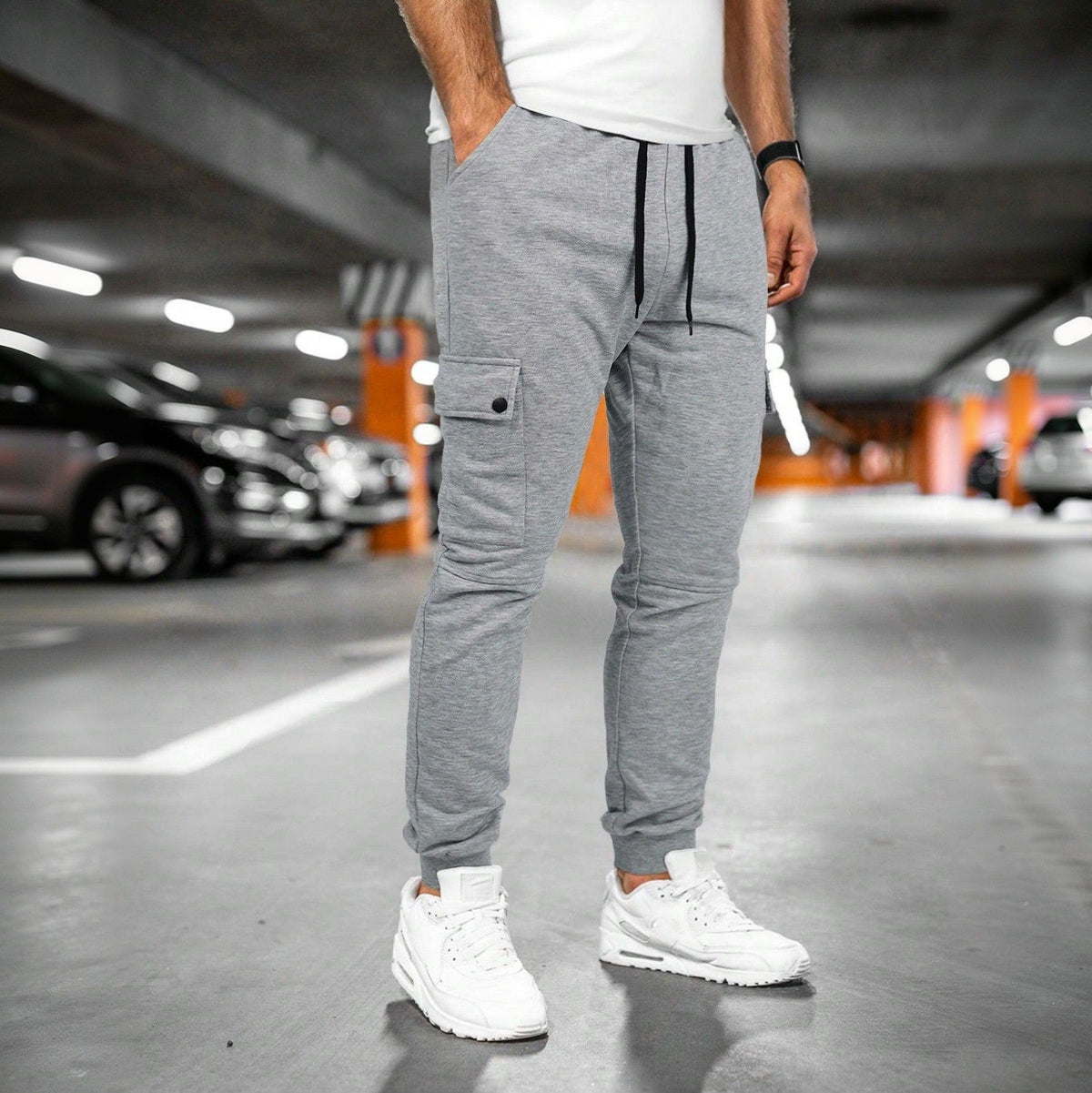 Joggingbroek Heren met Cargozak | Elastische Boorden | 6 Kleuren