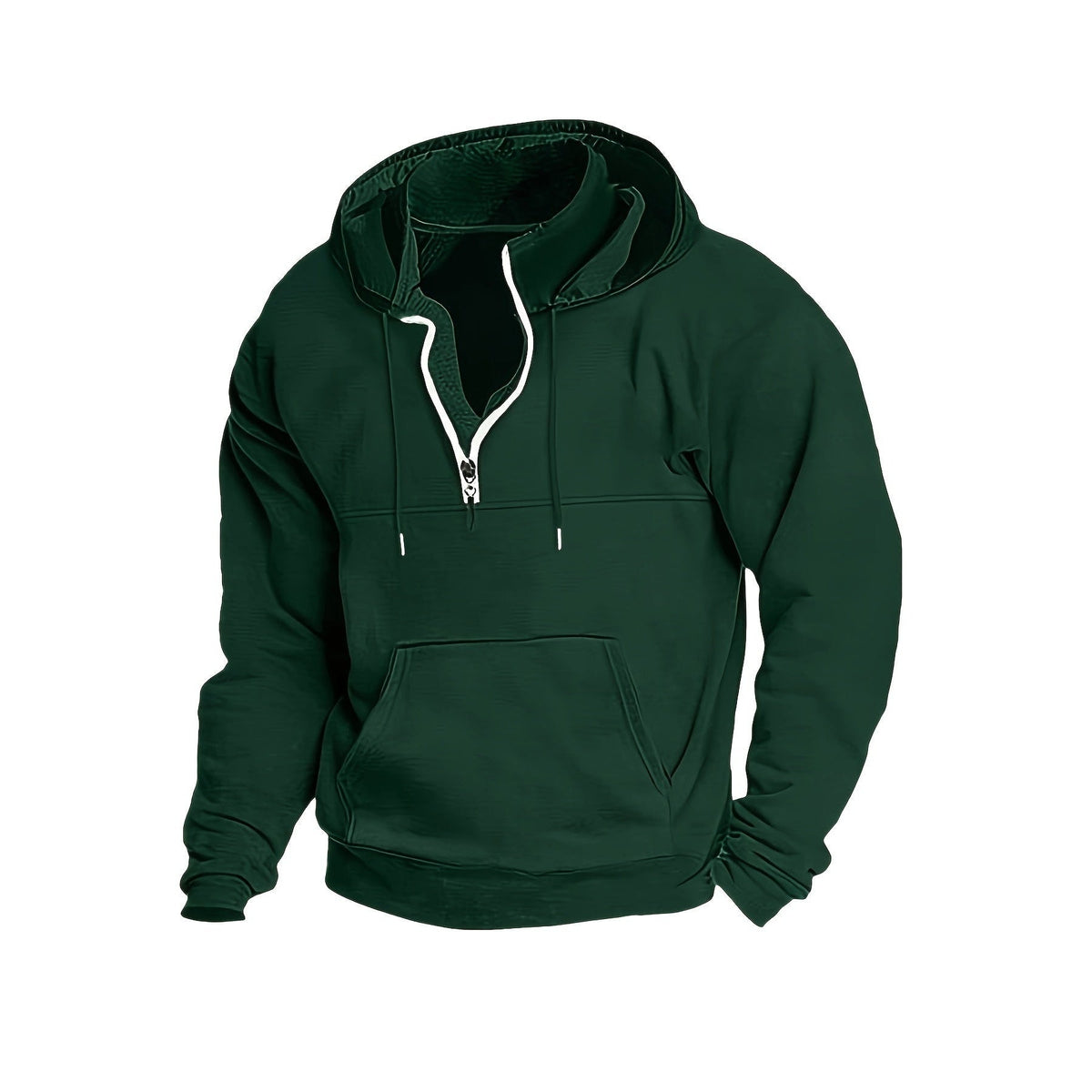 Half Zip Hoodie Heren met Opstaande Kraag | 8 Kleuren