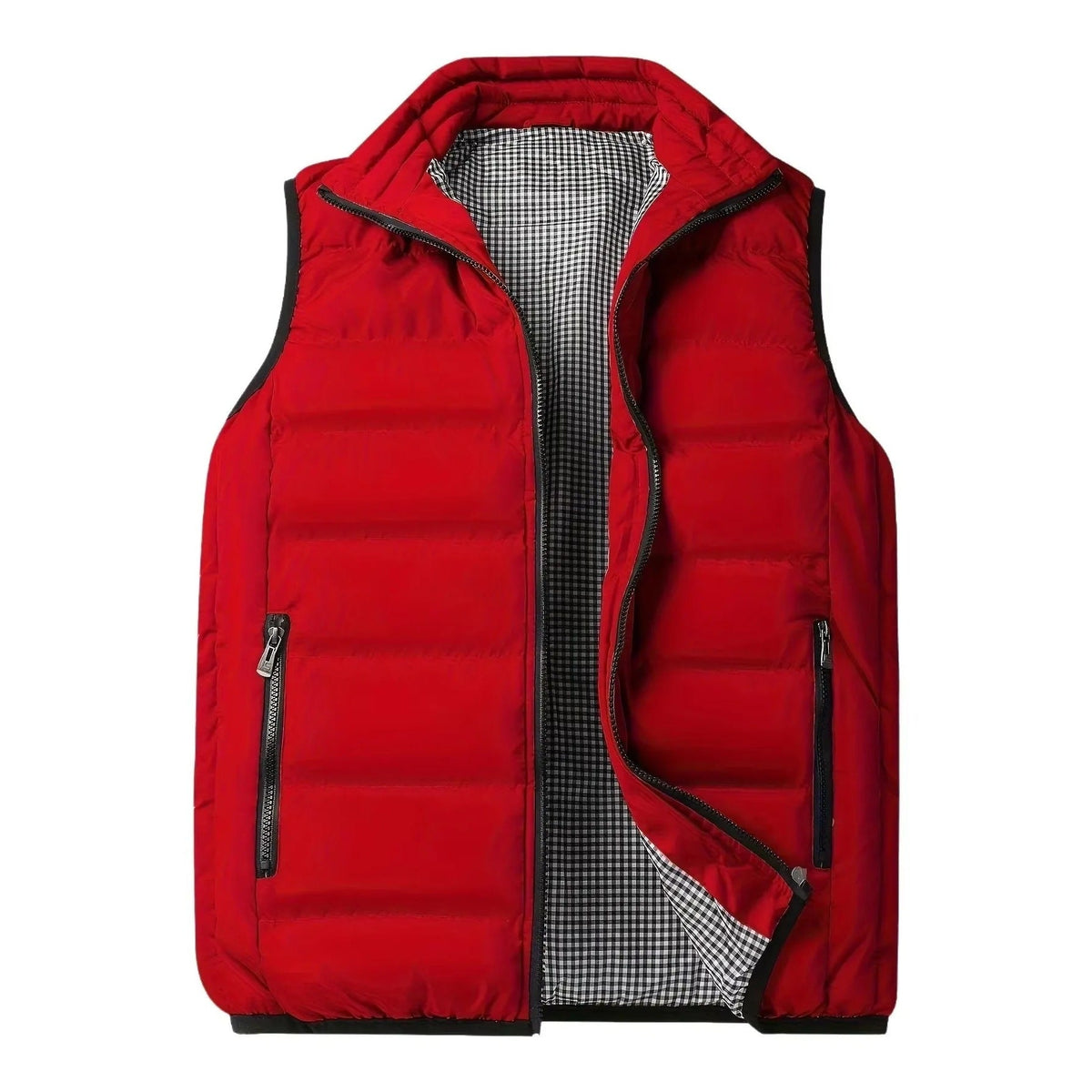 Bodywarmer Heren | Gewatteerd | Doorgestikt | Opstaande Kraag