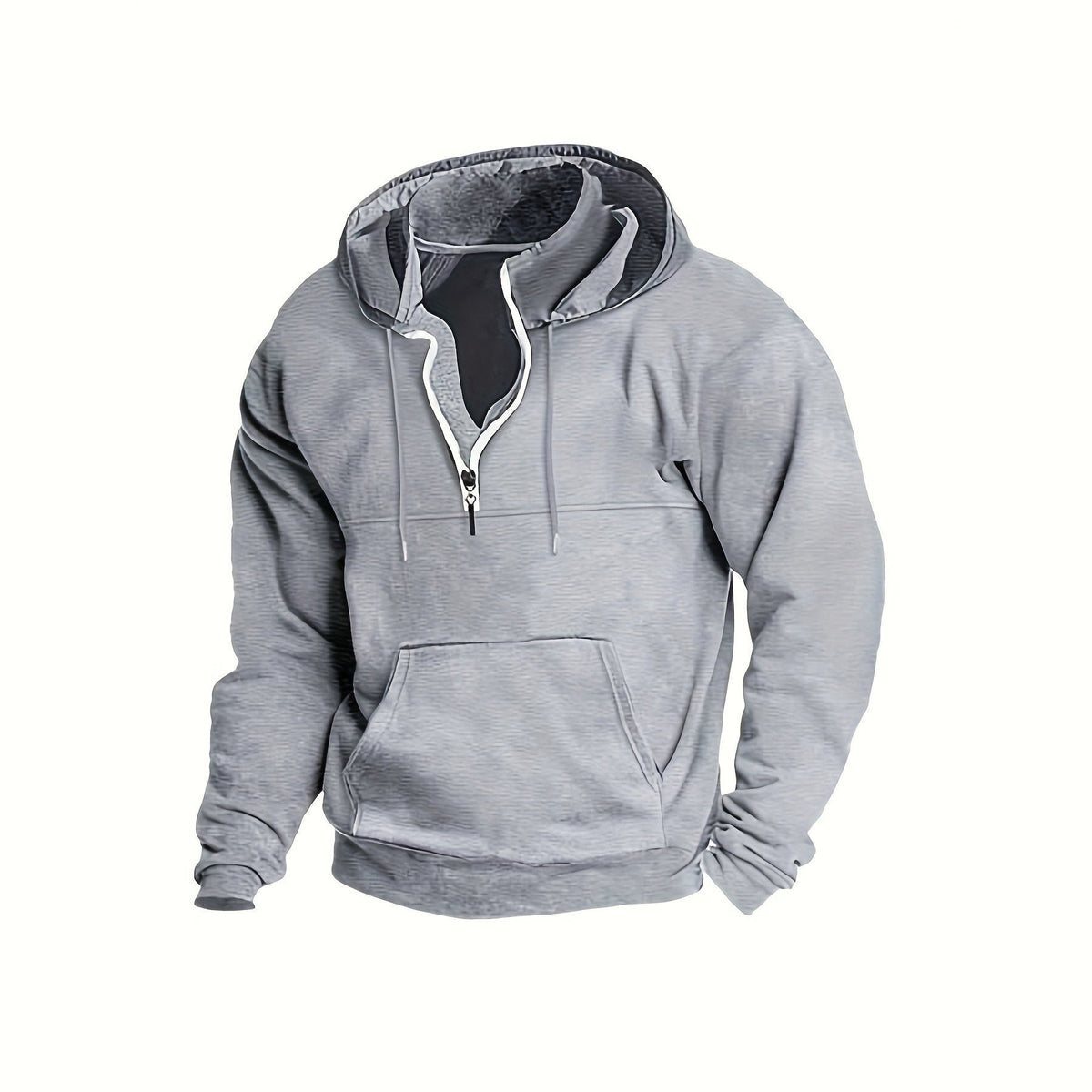 Half Zip Hoodie Heren met Opstaande Kraag | 8 Kleuren