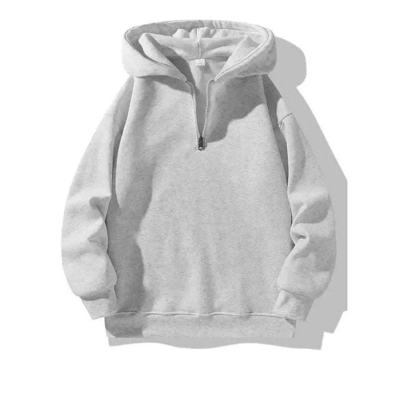 Hoodie Heren met Korte Rits | Verlaagde Schouders | 3 Kleuren