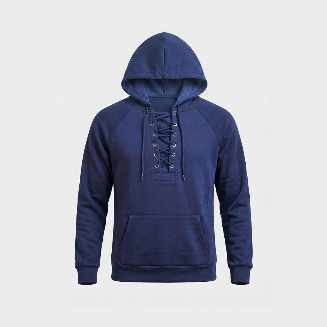 Hoodie Heren met Veterkraag | Kangoeroezak | 5 Kleuren