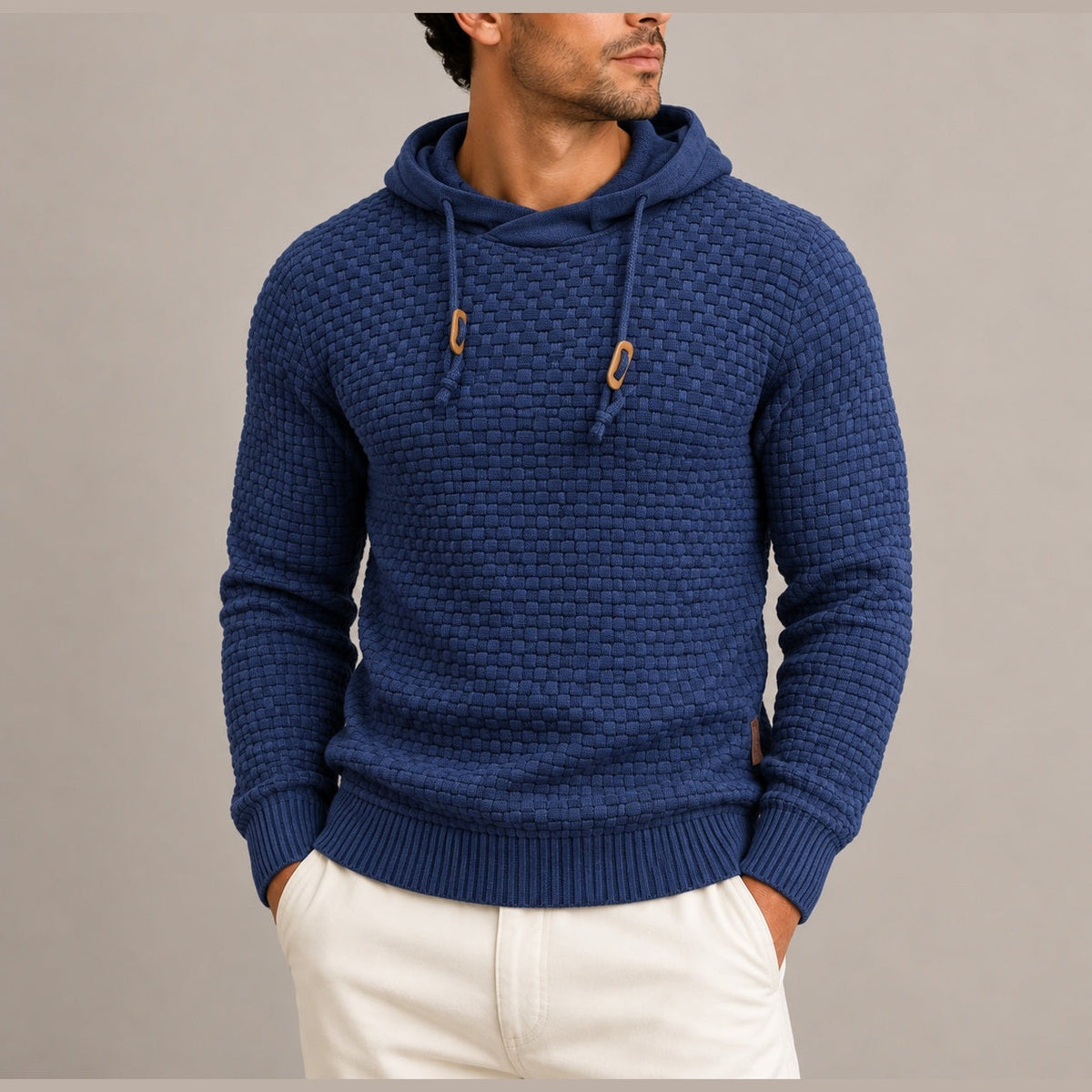 Gebreide Hoodie Heren met Mandpatroon | 8 Kleuren