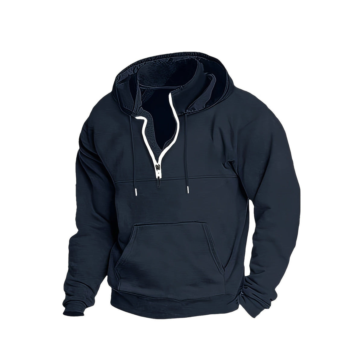 Half Zip Hoodie Heren met Opstaande Kraag | 8 Kleuren
