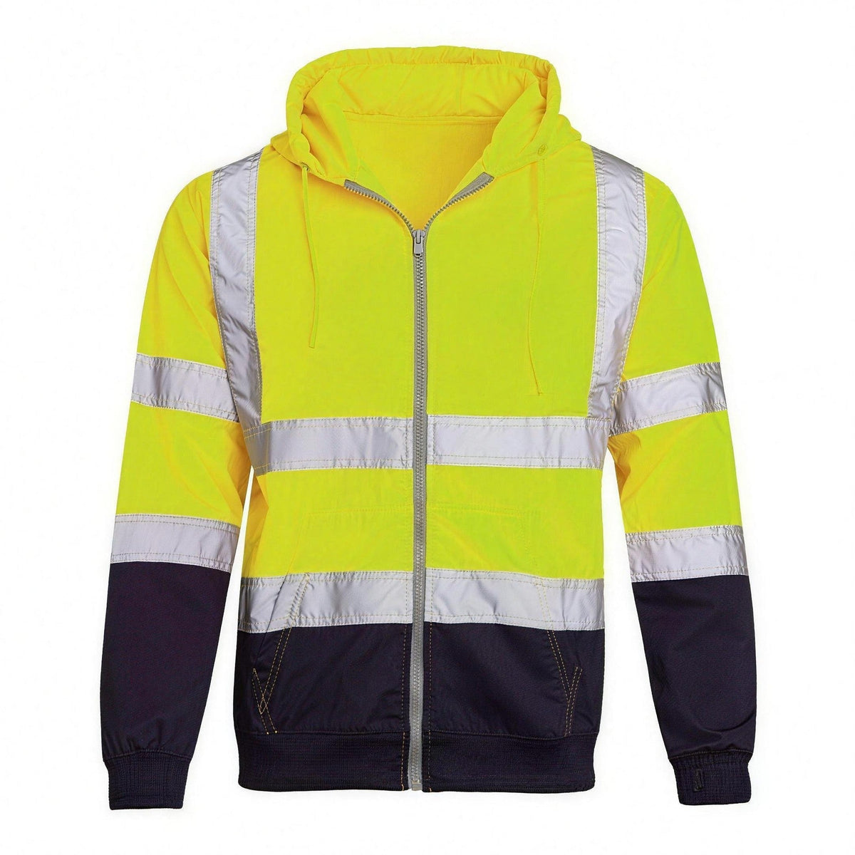 Hoodie met Rits Heren | Reflecterende Strepen | Capuchon