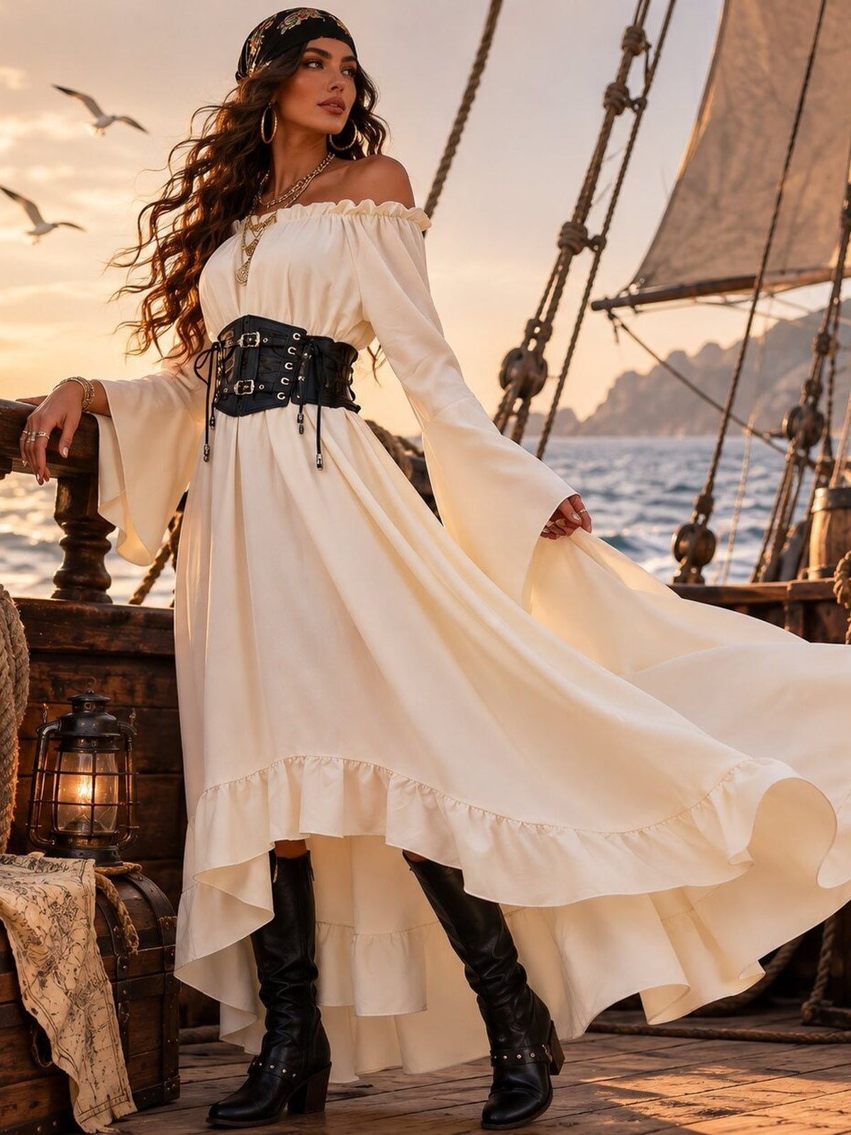 Piratenjurk met ruchezoom