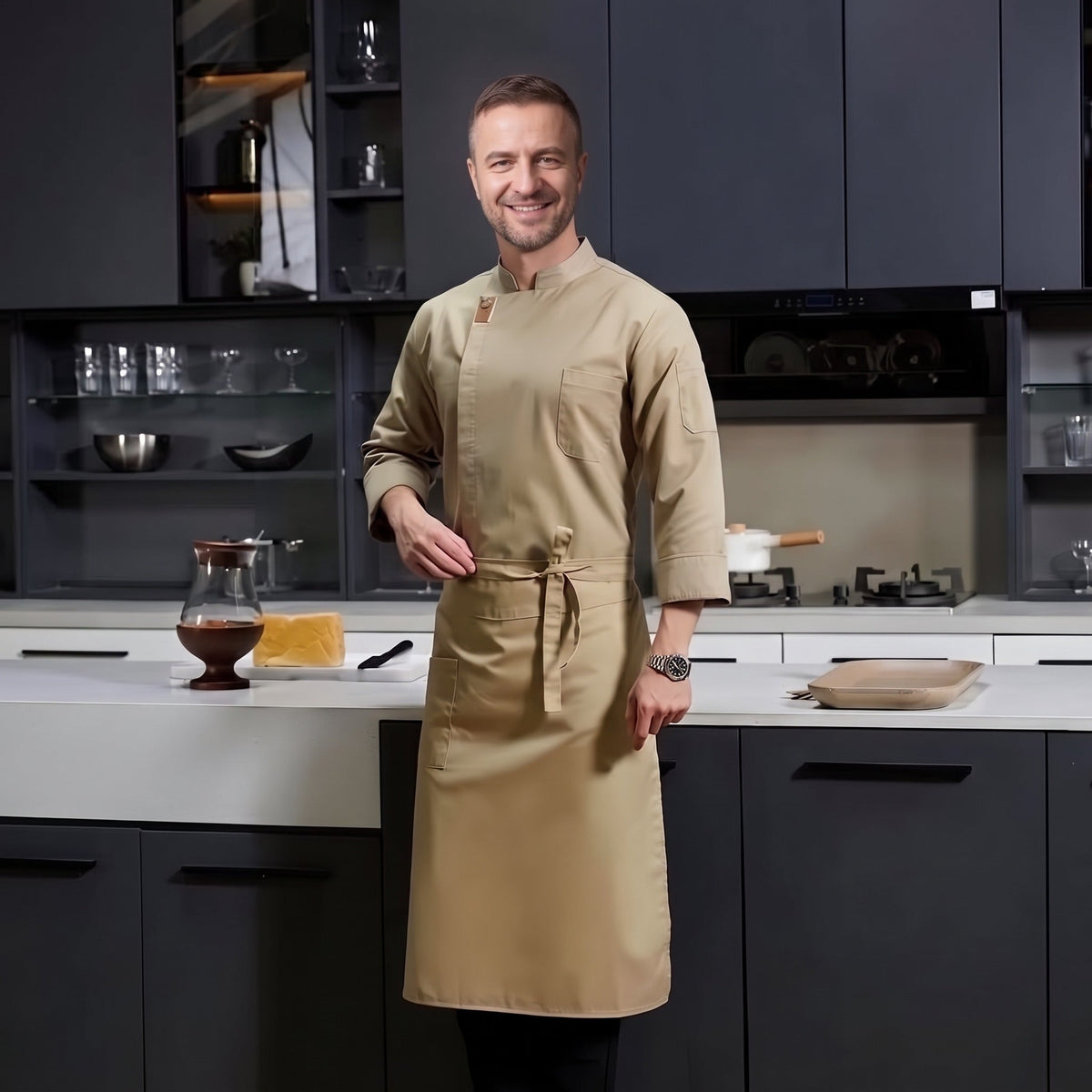 Koksbuis | Lange Mouwen | Opstaande Kraag | Borstzak