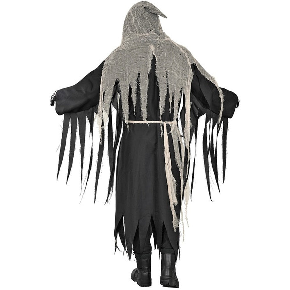 Reaper Kostuum Heren | Gewaad met Ketting | Gazen Kraag | Capuchon | Riem