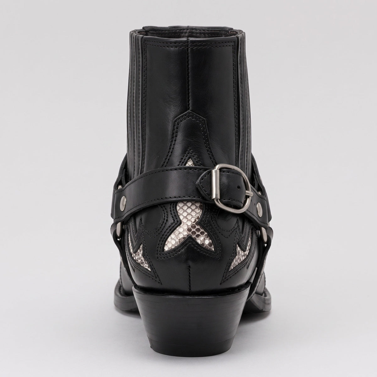 Cowboylaarzen Heren met Harnas | Enkelhoog | Westernapplicaties | 4 Kleuren