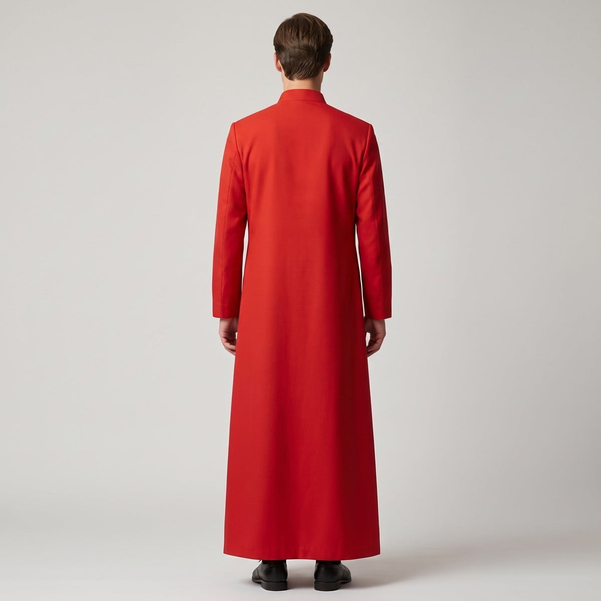 Priester Kostuum Heren | Soutane | Opstaande Kraag | Knoopsluiting
