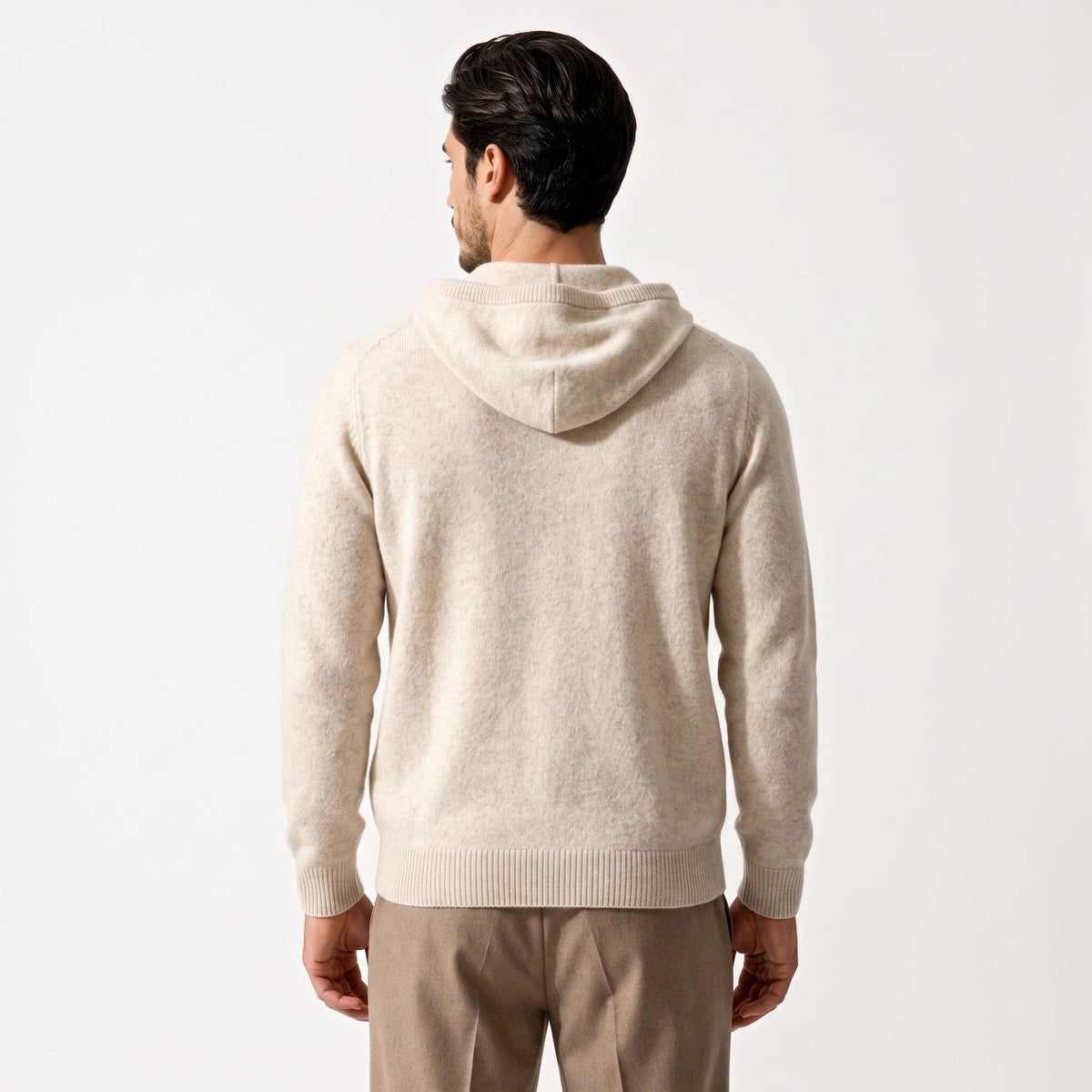 Fijngebreide Hoodie Heren | Trekkoord | Lange Mouw | Smart Casual