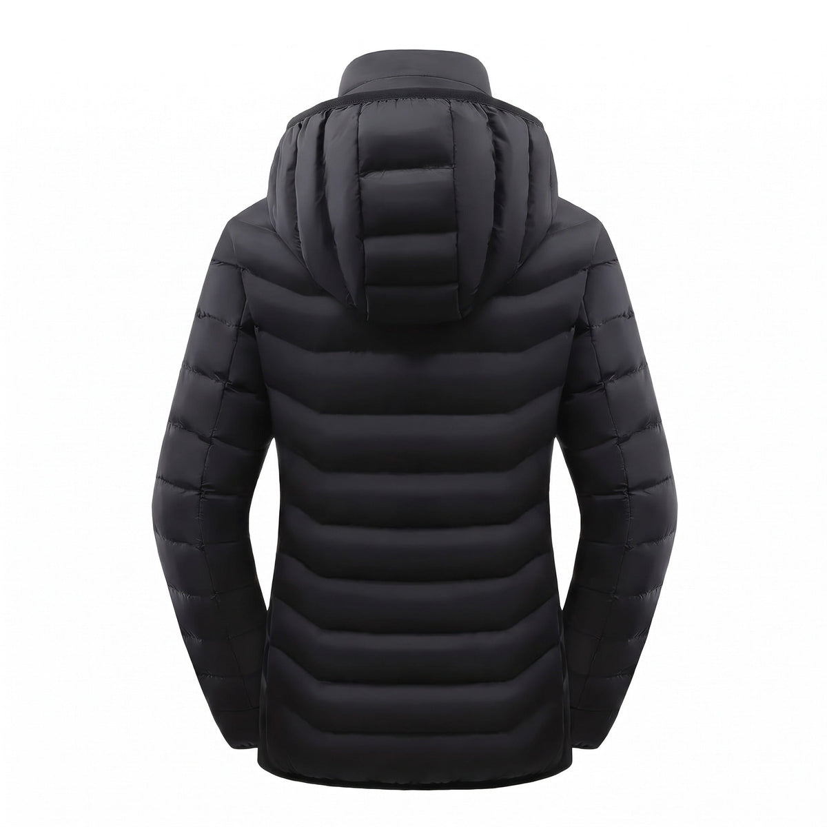 Verwarmde Jas Dames | Gewatteerd | Capuchon | Zwart