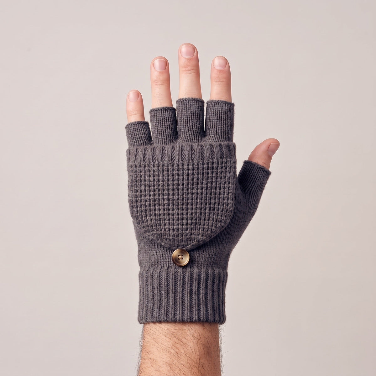 Vingerloze Handschoenen | Omklapbare Want | Gebreid | Unisex