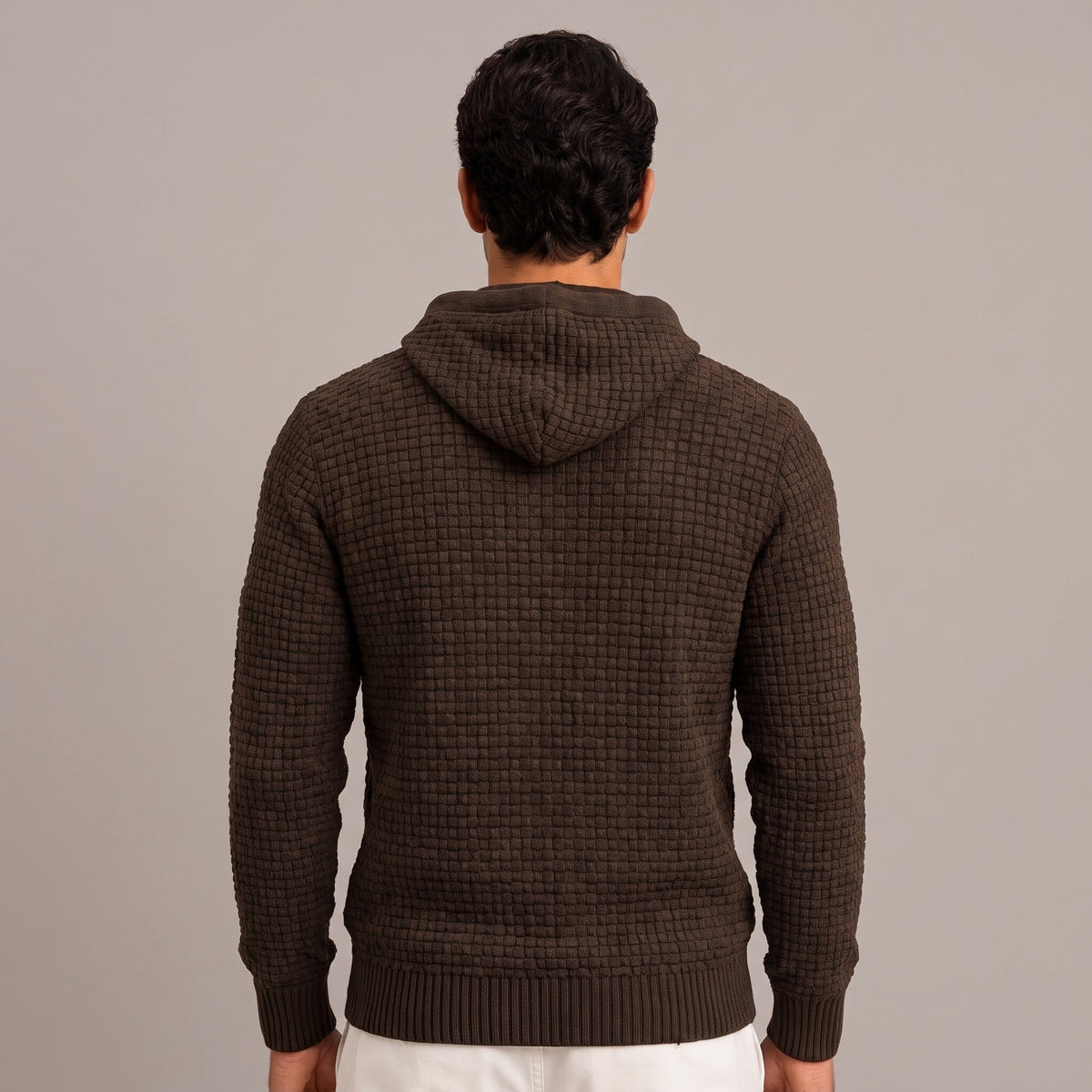 Gebreide Hoodie Heren met Mandpatroon | 8 Kleuren