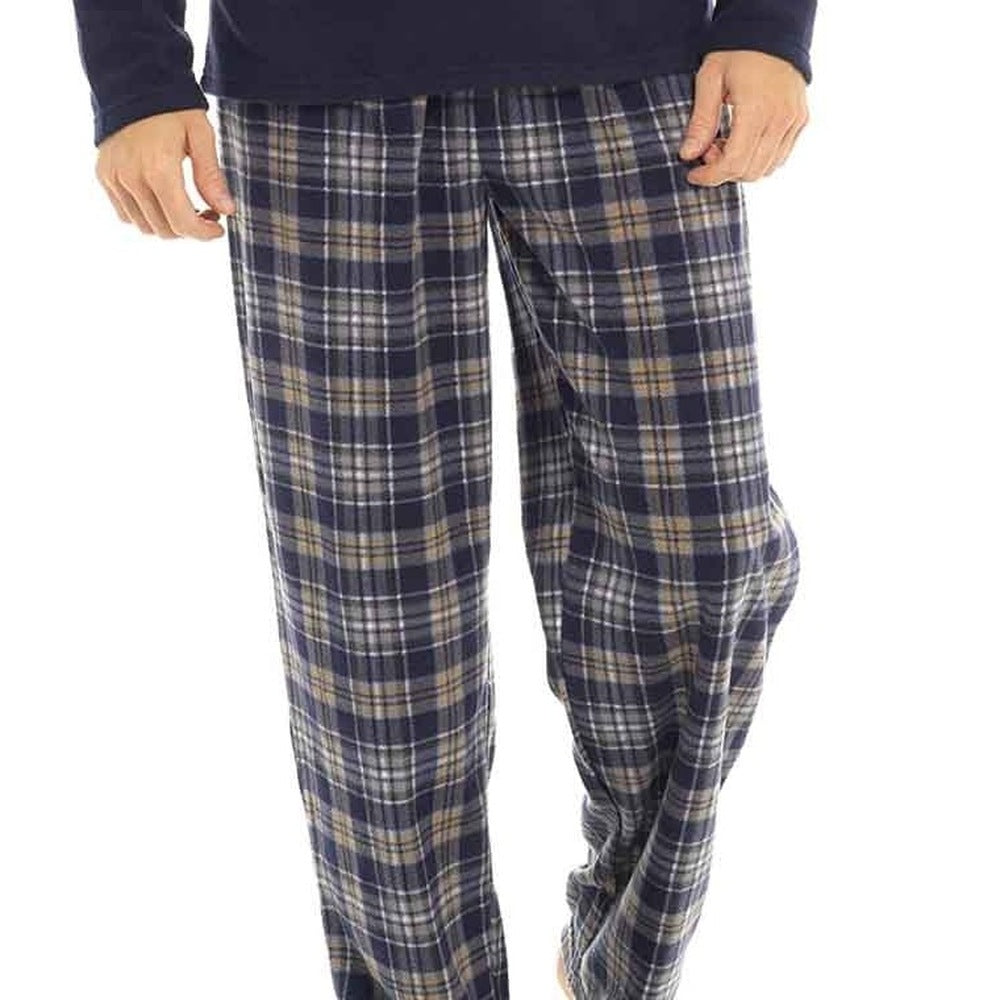 Fleece Pyjama Heren met Capuchon | Geruite Broek | 2 Kleuren