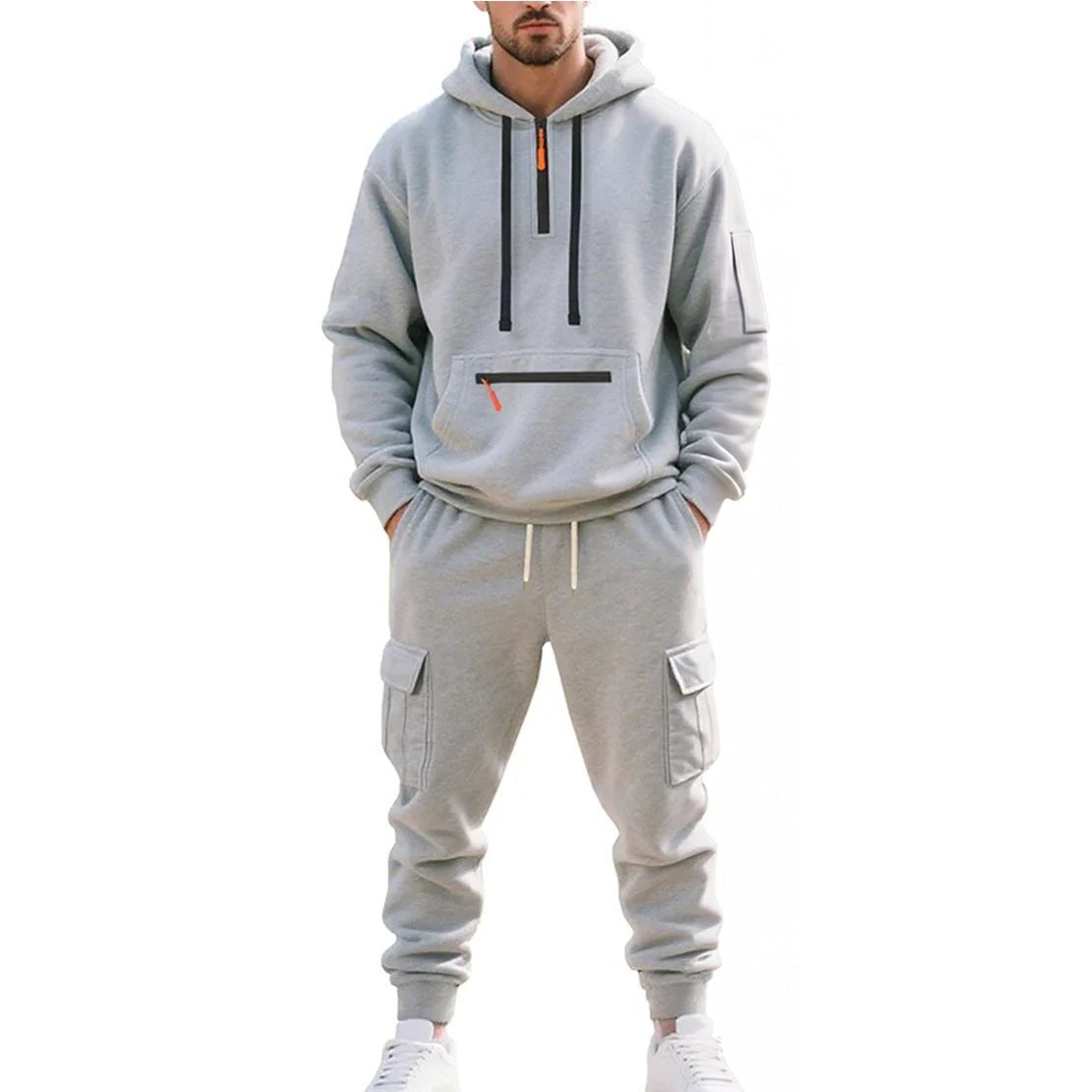 Cargo Joggingpak Heren | Hoodie met Ritszakken | 6 Kleuren