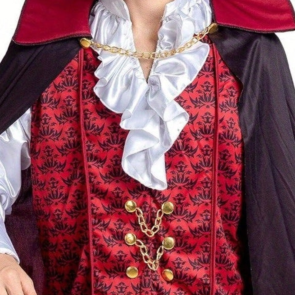 Vampier Outfit Heren | Lange Cape | Ruche Overhemd | Gilet