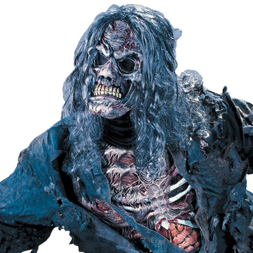 Zombie Kostuum Volwassenen | Blauw | Shirt | Broek | Masker