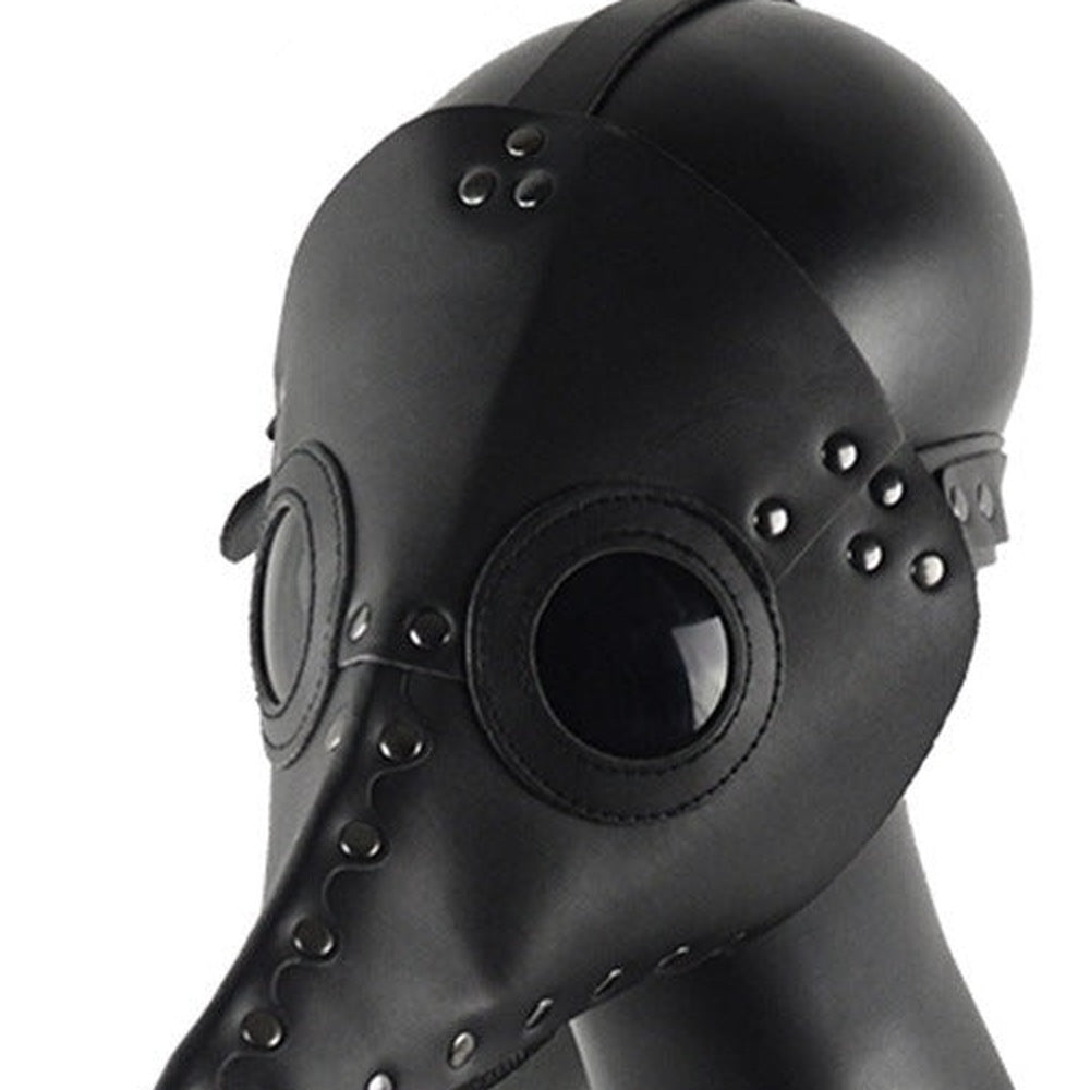 Pestdokter Masker | Kunstleer | Klinknagels | Lange Snavel | Band