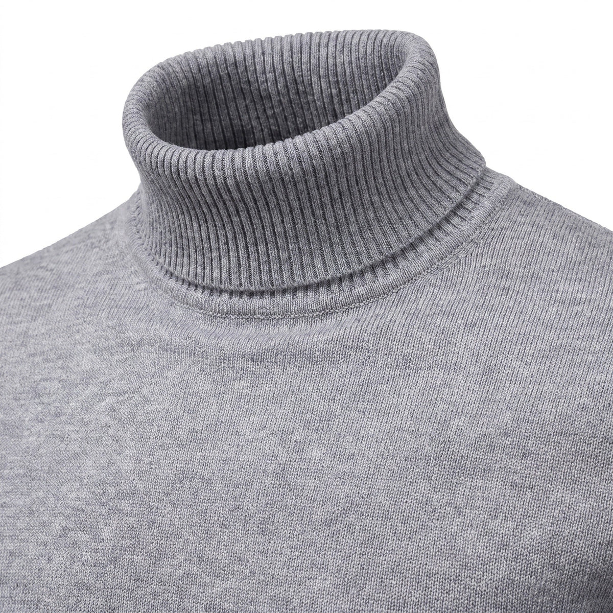Slim Fit Coltrui Heren | Fijngebreid | Geribde Col