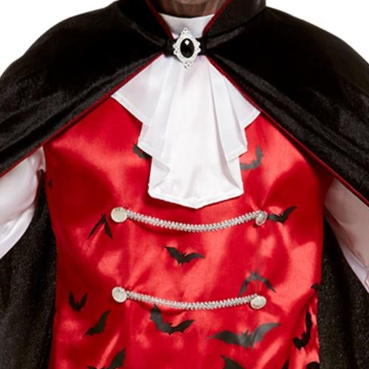 Vampier Kostuum Rood | Vleermuis Gilet | Jabot Hemd | Cape