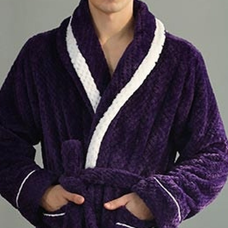 Fleece Badjas Heren | Sjaalkraag | 2 Kleuren