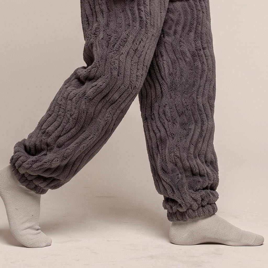 Fleece Pyjama Heren met Ronde Hals | Boordbroek | 2 Kleuren