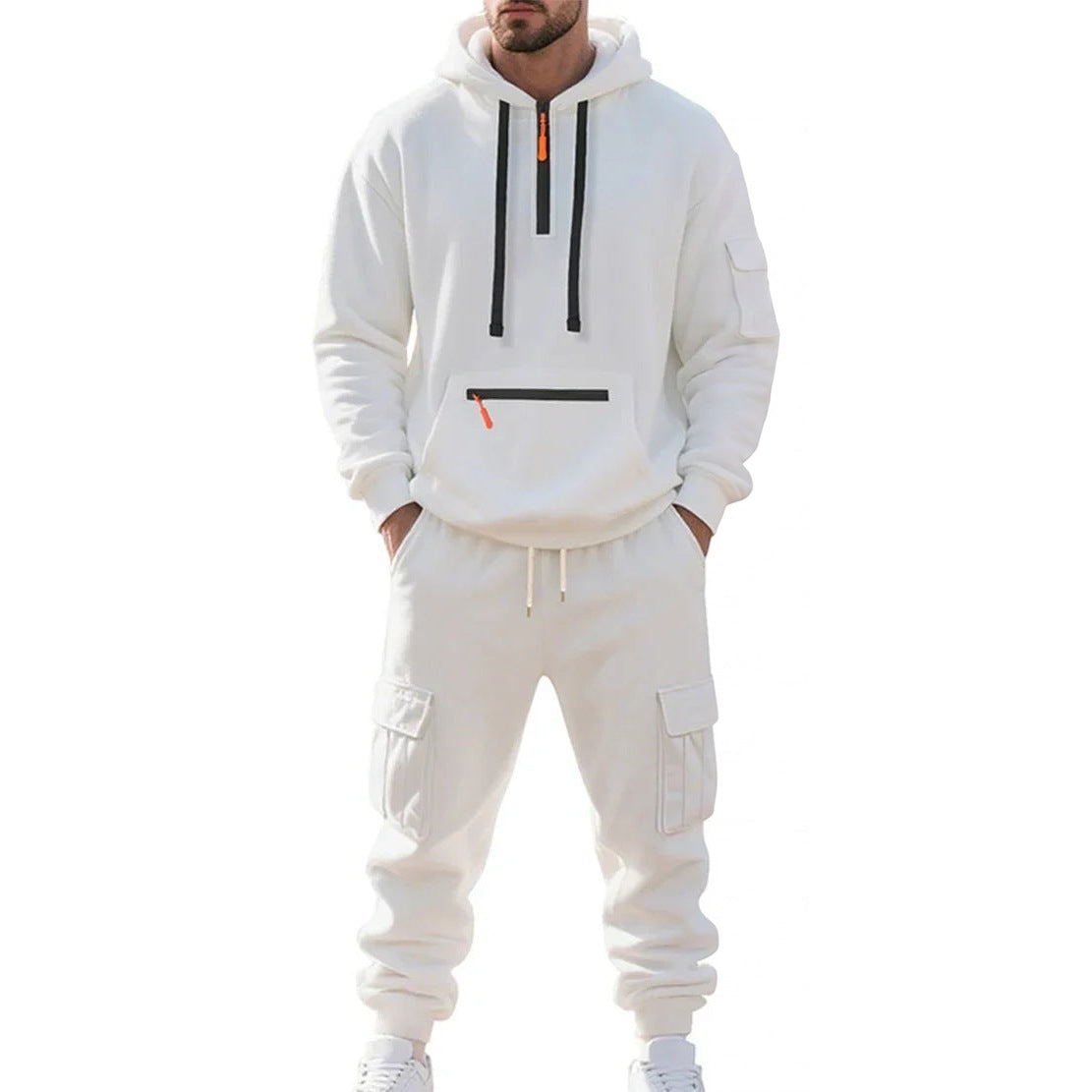 Cargo Joggingpak Heren | Hoodie met Ritszakken | 6 Kleuren