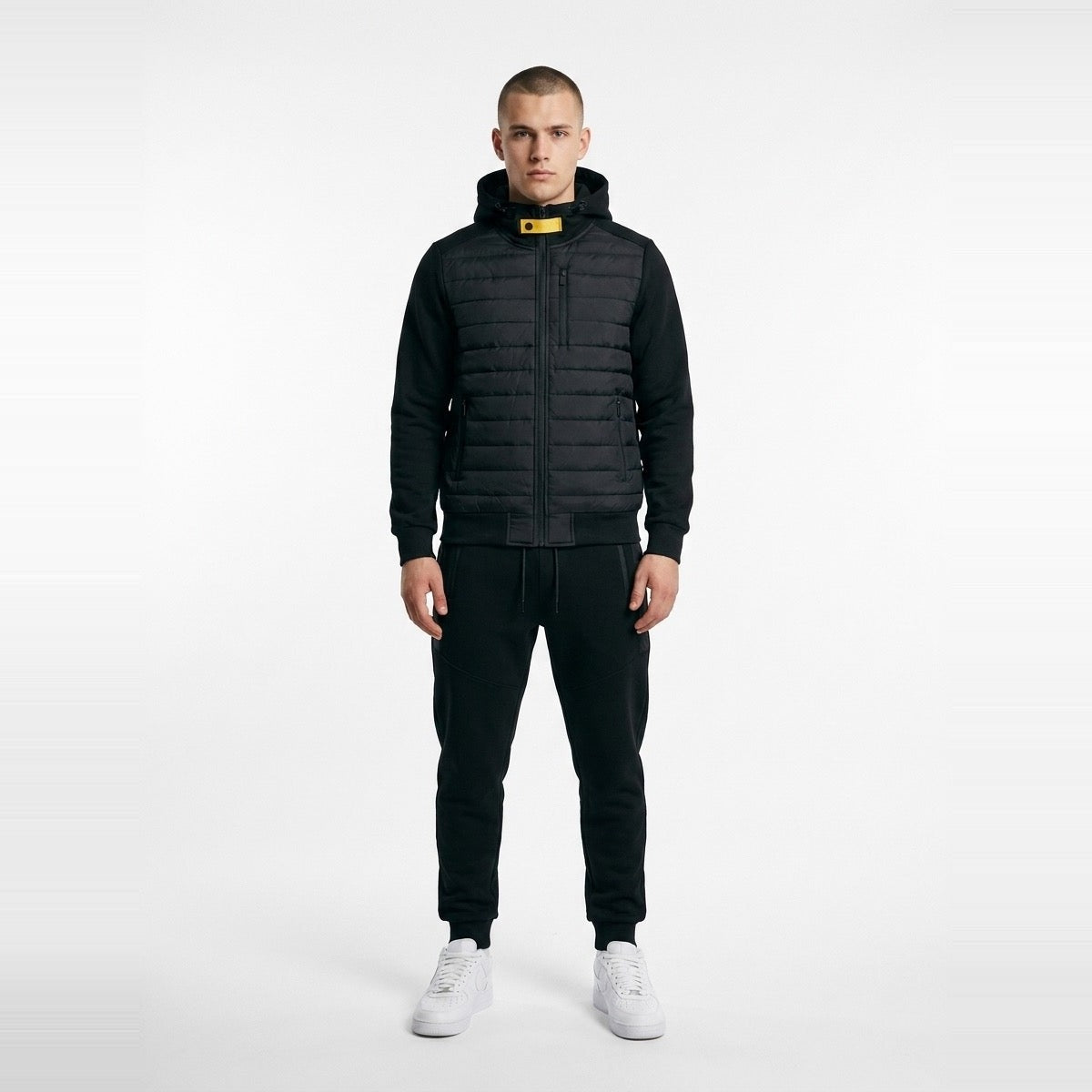 Hybride Trainingspak Heren | Gewatteerd Jack met Capuchon