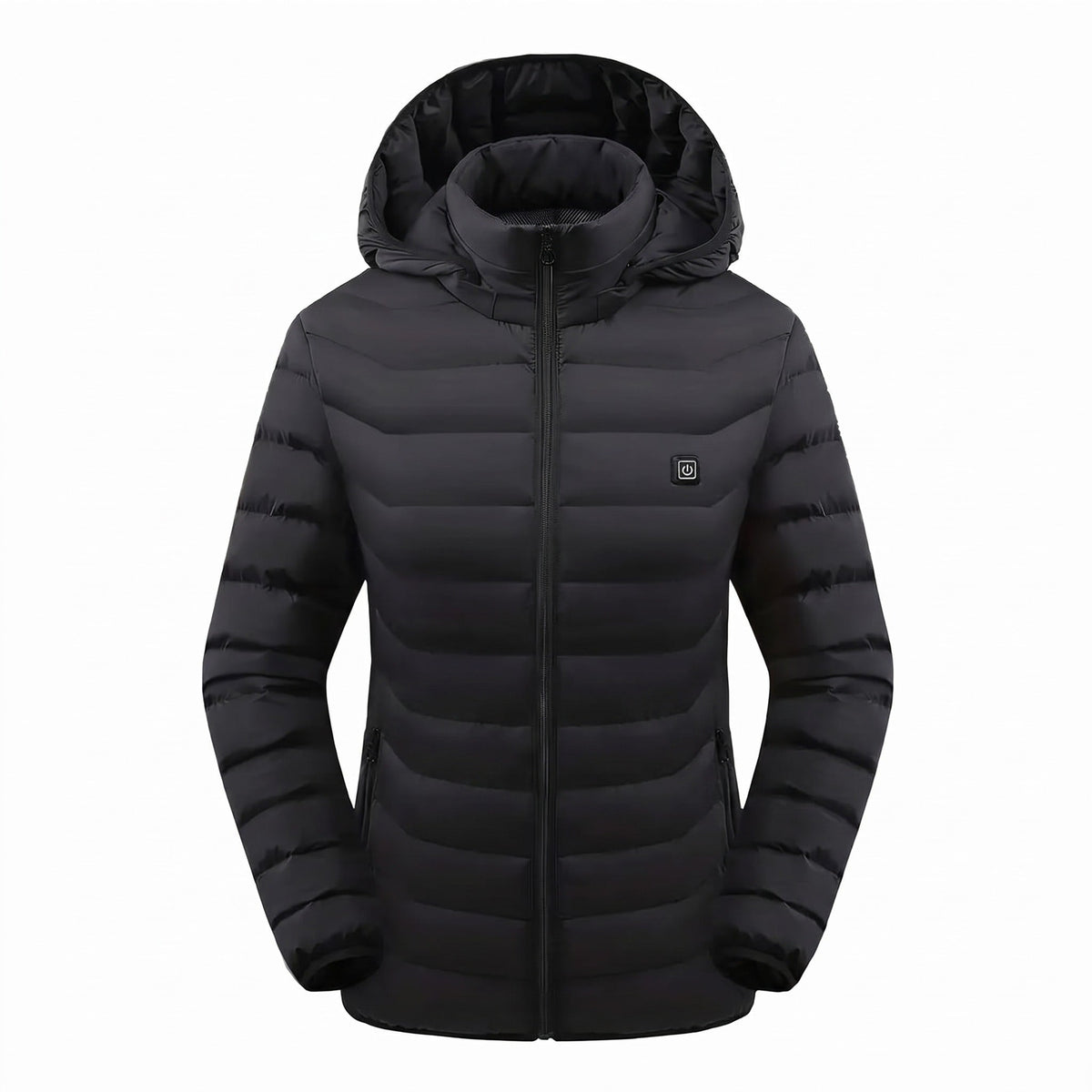 Verwarmde Jas Dames | Gewatteerd | Capuchon | Zwart