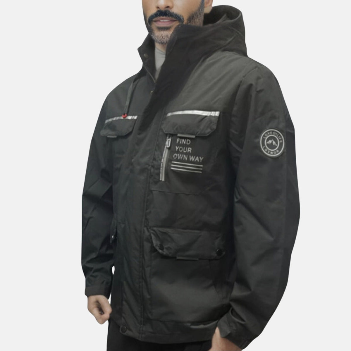 Outdoorjas Heren met Capuchon | Geruite Voering | Waterafstotend | 4 Kleuren